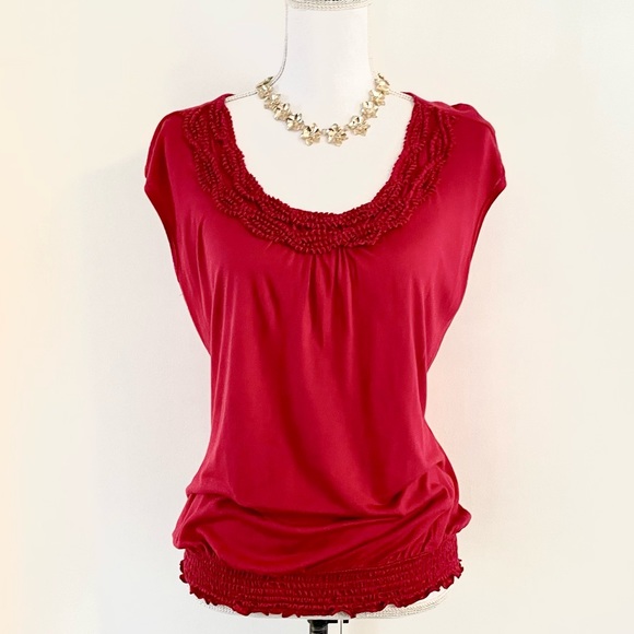 Women’s OUTBACK RED Short Sleeve Scoop Neck Top Size M - Picture 3 of 13